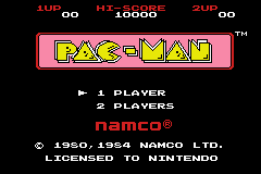 Classic NES Series - Pac-Man Title Screen